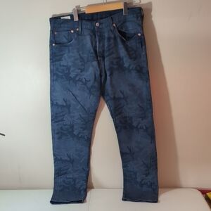 Levi’s 501 ST Fresh Leaves Justin Timberlake Collab Jeans Size 34x32 Camo Button